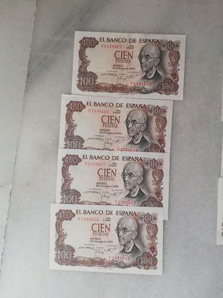 Serie Billetes 100 Pesetas España 1970