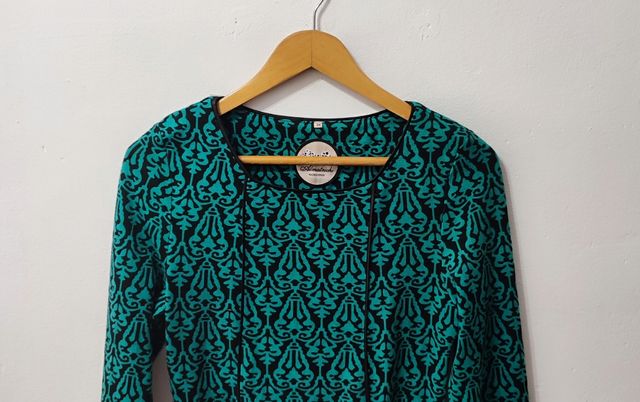 Vestido turquesa y negro Almatrichi mujer Talla 38