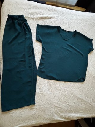 NUEVOS 2 Conjuntos pantalón verano Camel y Azul