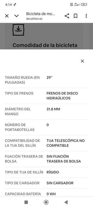 Bicicleta de montaña gris