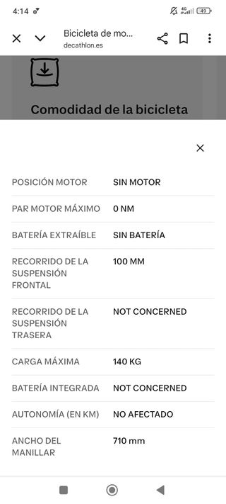 Bicicleta de montaña gris