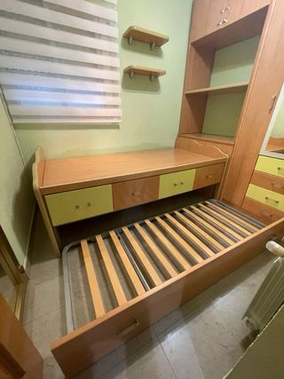 Dormitorio juvenil con cama nido