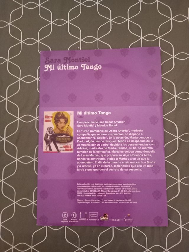 DVD Mi último Tango - Sara Montiel
