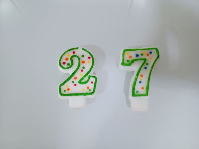 Velas cumpleaños números 2 y 7
