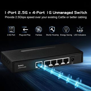 Switch 2.5G, 5 Puertos Ethernet