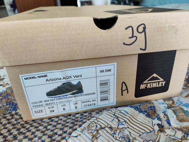 Zapatillas McKinley Talla 39 Gris/Azul