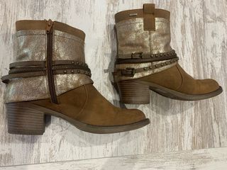 Botines y Vestido Boho Chic tonos marrones 