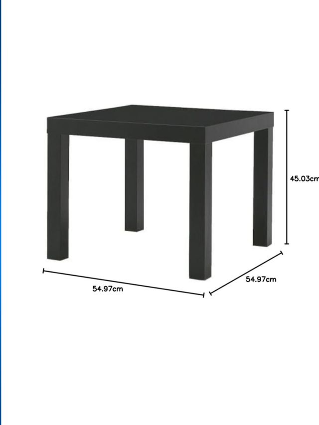 Mesa auxiliar cuadrada negra urge