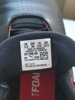 Zapatillas Puma Ferrari Niños Negras y Rojas