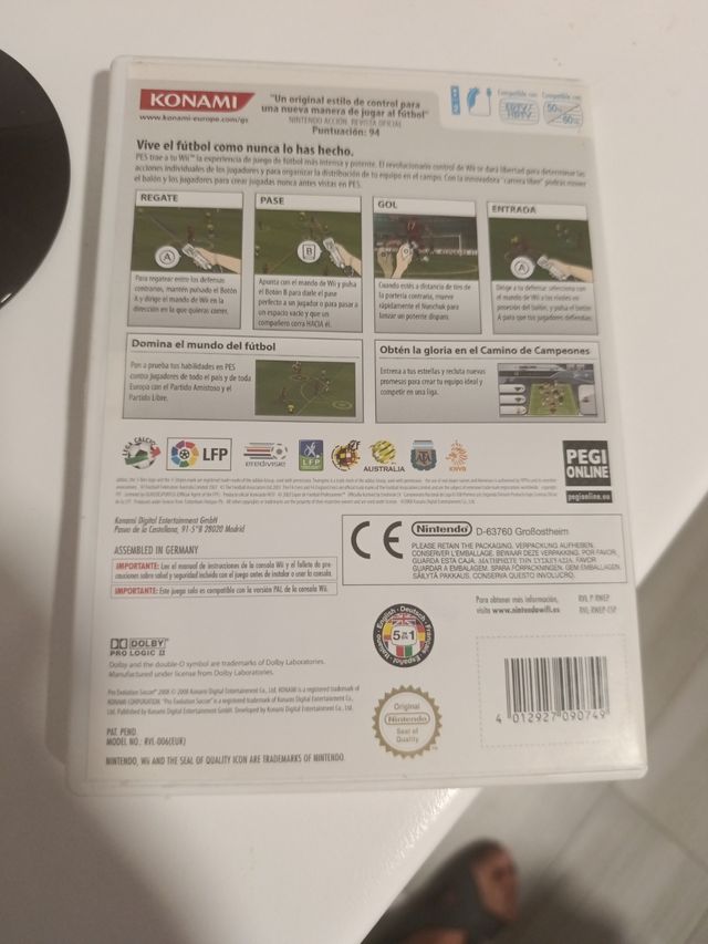 Juego Wii PES 2008 Konami