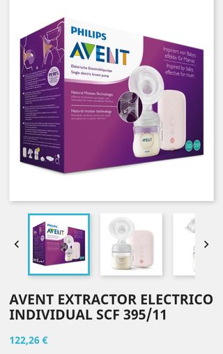 Sacaleches Eléctrico Philips Avent + regalo