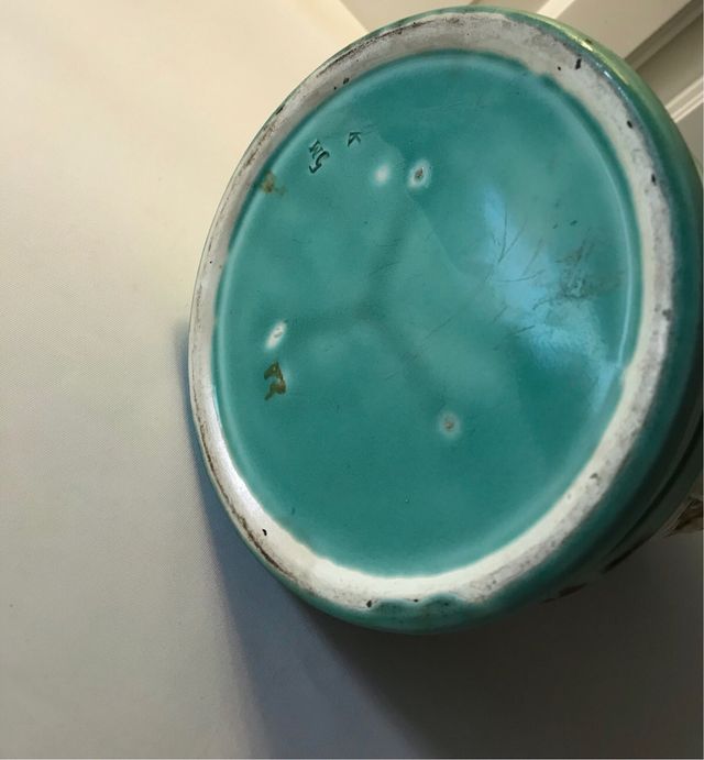 Frasco de porcelana de majólica antiga