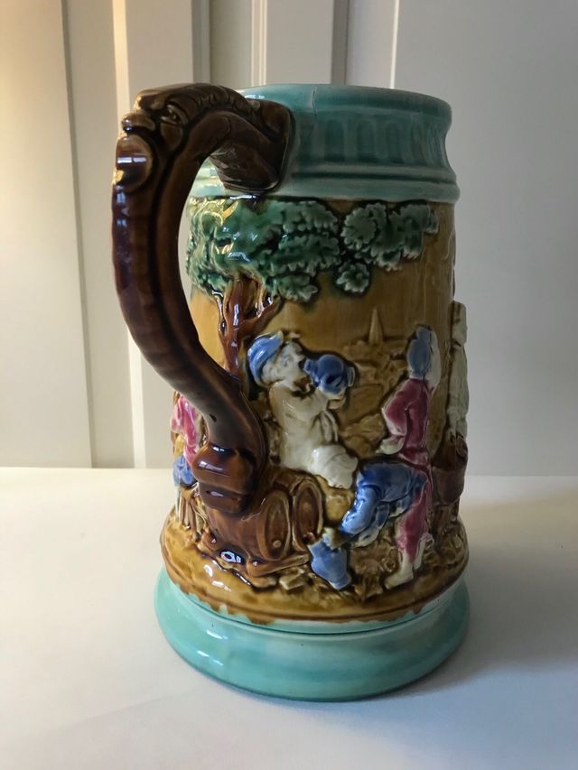 Frasco de porcelana de majólica antiga