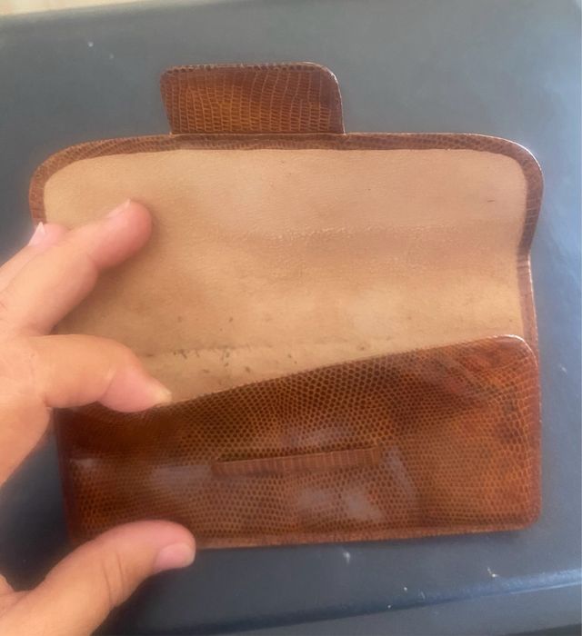 Cartera y funda vintage piel serpiente