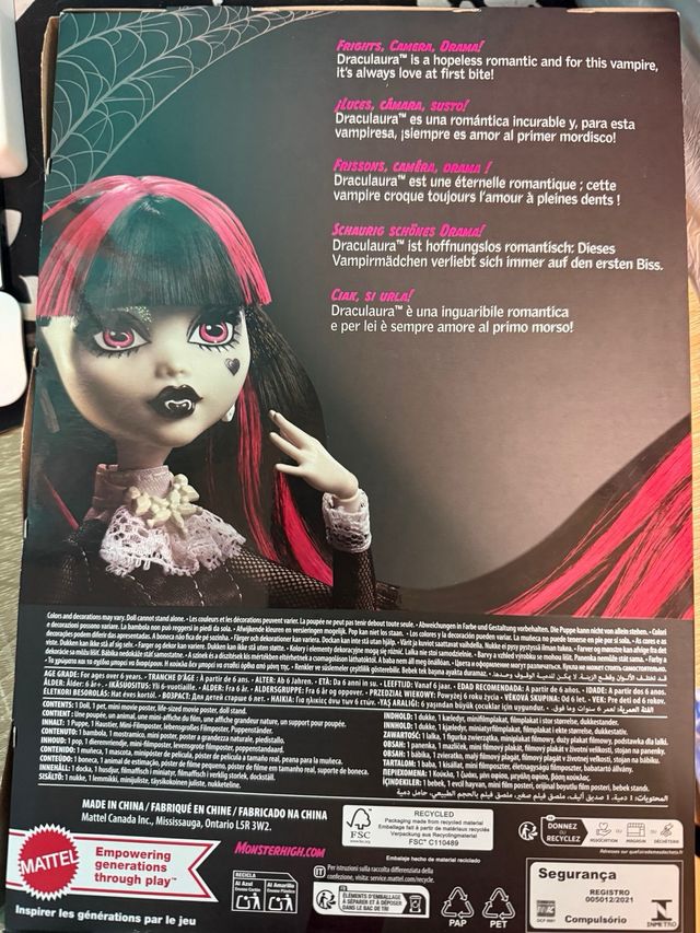 Monster High Draculaura Reel Drama Muñeca