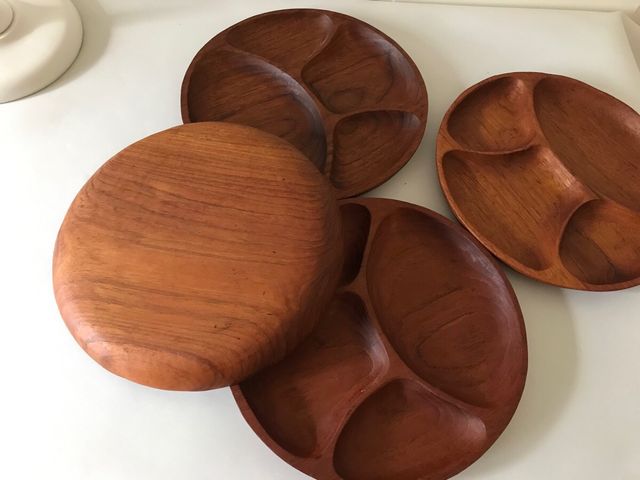 Bandejas de lanches em madeira filipina