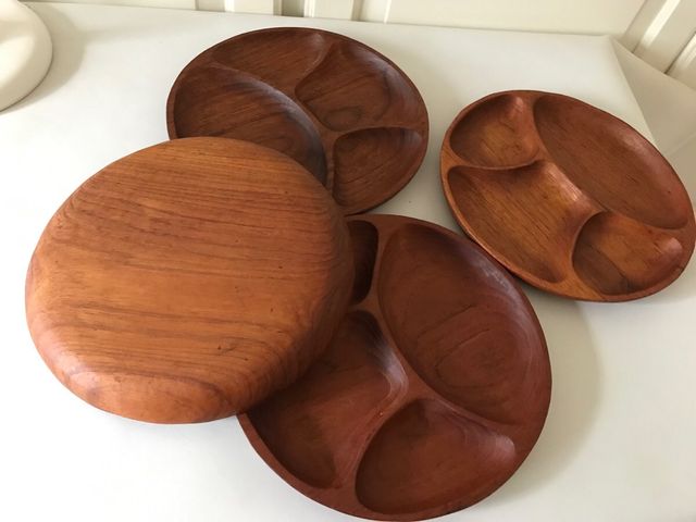 bandejas para aperitivos en madera filipina