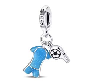 Charm Árbitro Fútbol Pulsera Pandora collar Plata 