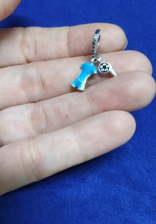 Charm Árbitro Fútbol Pulsera Pandora collar Plata 