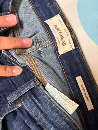 Vaqueros Pull&Bear Super Skinny Oscuros Talla 42