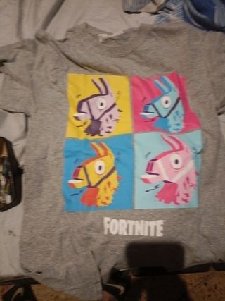 Camiseta Fortnite Llama Gris