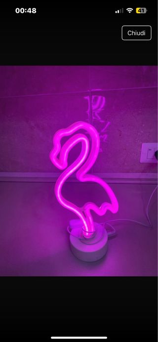 Lampada Neon Flamingo Rosa