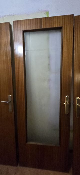 Puertas de madera con cristal