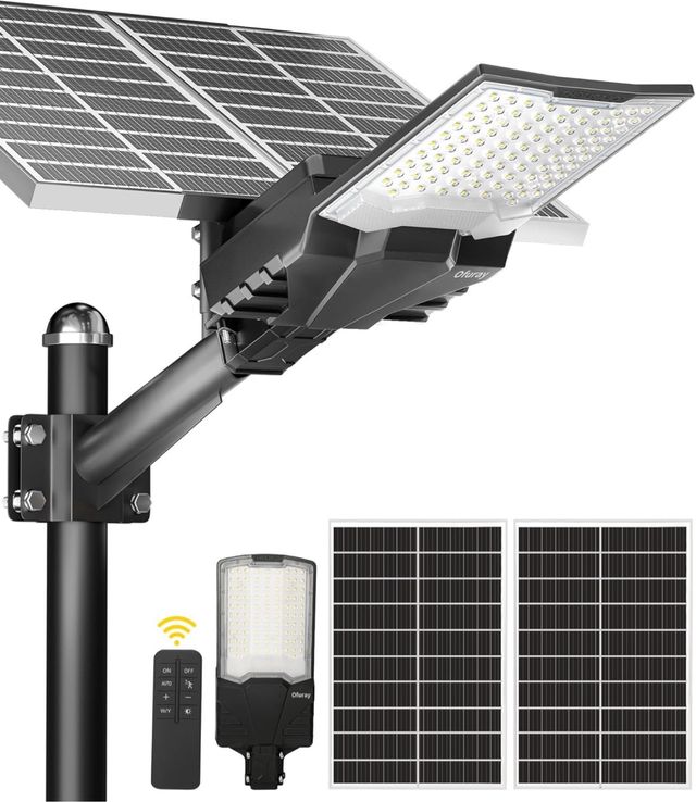 Farola solar LED con mando a distancia