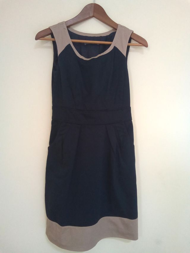 Vestido Atmosphere Talla S Azul y Beige