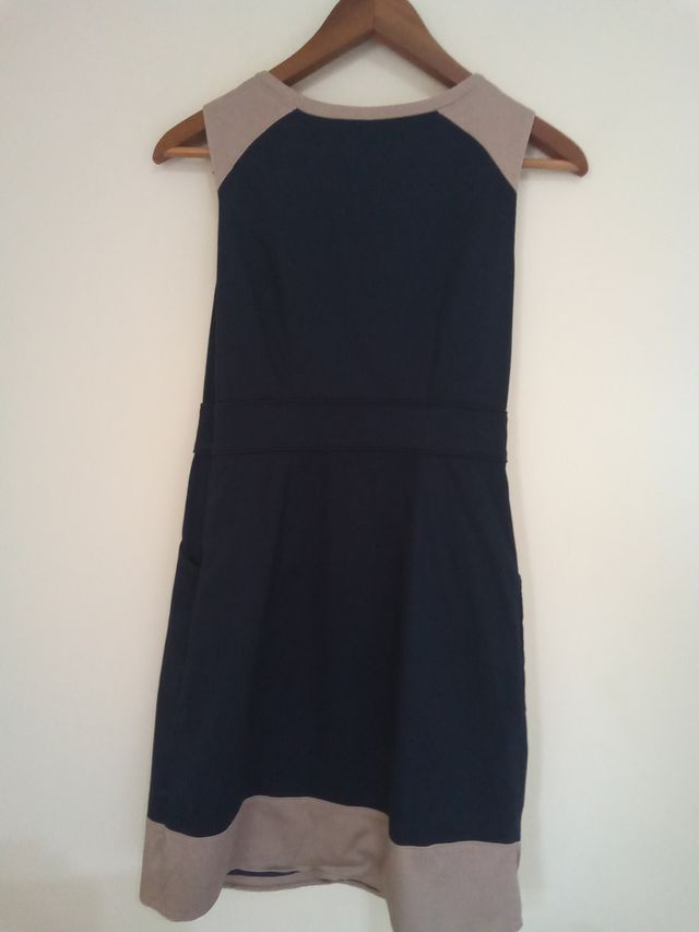 Vestido Atmosphere Talla S Azul y Beige