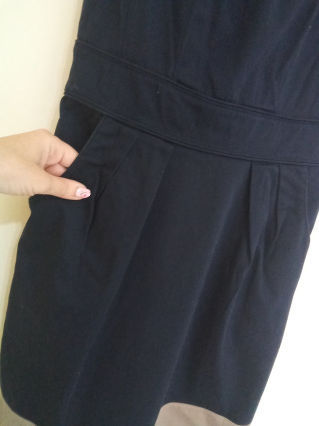 Vestido Atmosphere Talla S Azul y Beige