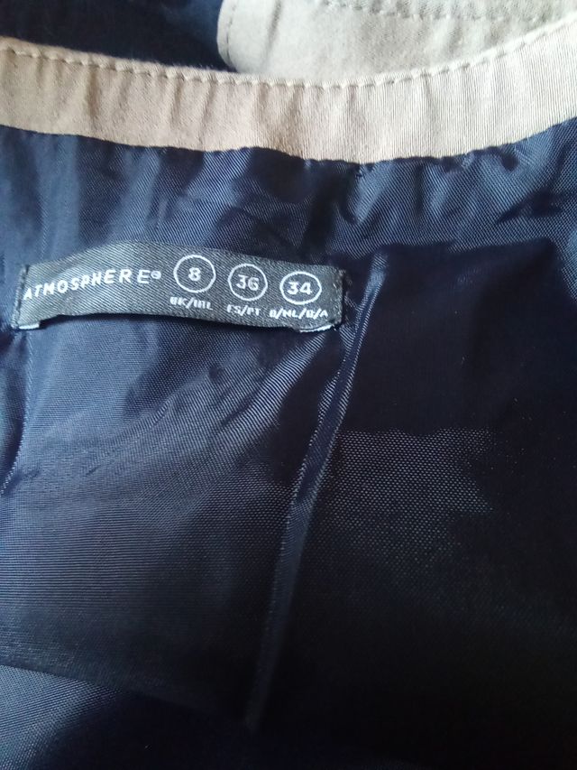 Vestido Atmosphere Talla S Azul y Beige