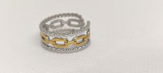 Anello catene silver Gold