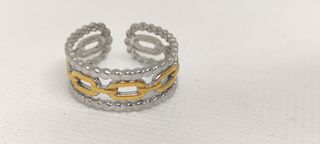 Anello catene silver Gold