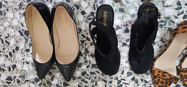 Lote de zapatos y botas variados