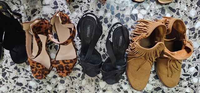 Lote de zapatos y botas variados