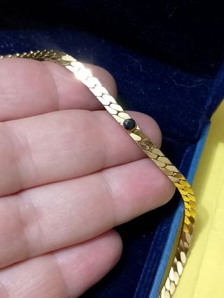 Collana vintage con zaffiro sintetico
