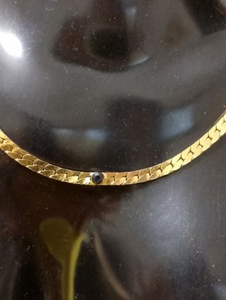 Collana vintage con zaffiro sintetico