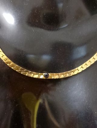 Collana vintage con zaffiro sintetico