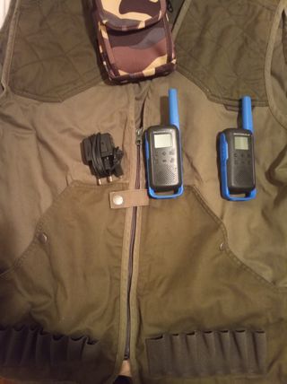 Chaleco Caza y Pesca Motorola Walkie Talkies