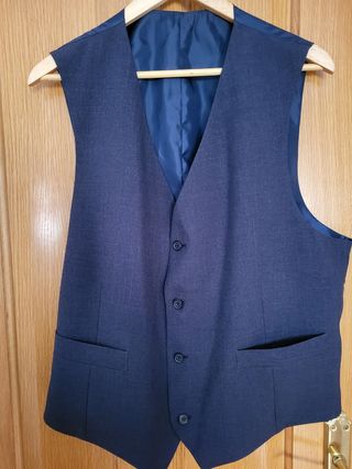 Chaleco de traje azul marino