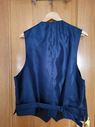 Chaleco de traje azul marino