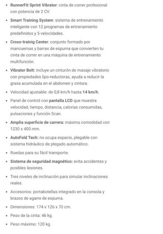 Cinta de andar Cecotec Runnerfit