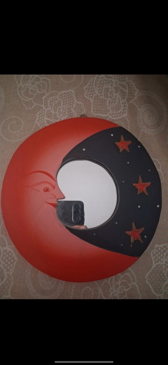 Quadretto specchio luna e stelle