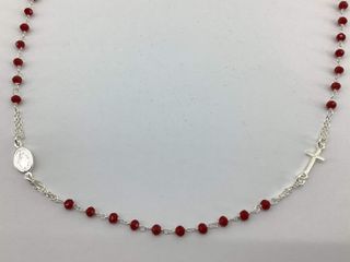 collar plata 925mm con piedra con circonita 28cm