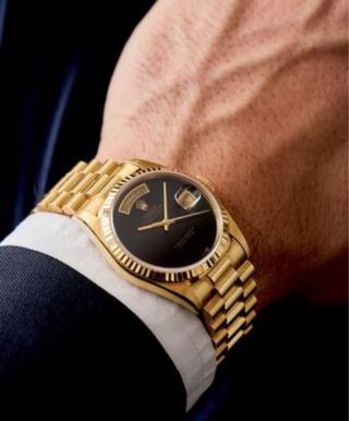 Rolex President Onyx Negro Oro