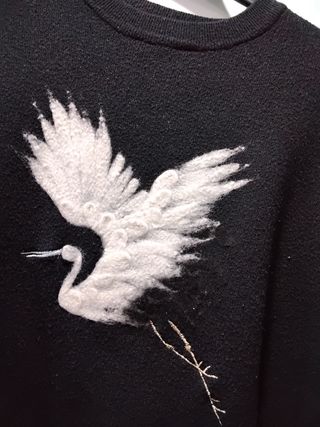 Jersey LA.MIRA con estampado de grulla