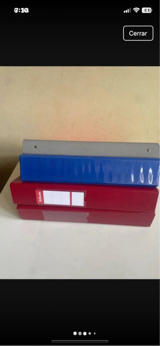 4 archivadores de colores