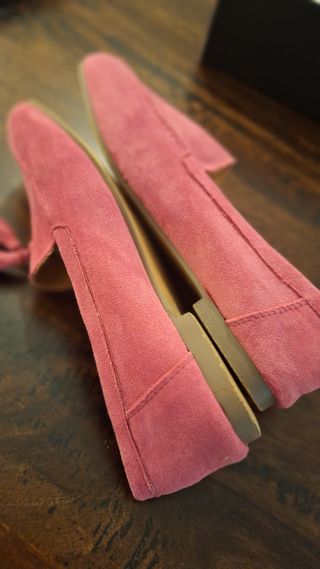 Mocassini scamosciati donna fuxia