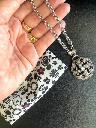 Collana Brighton Argento e Strass 